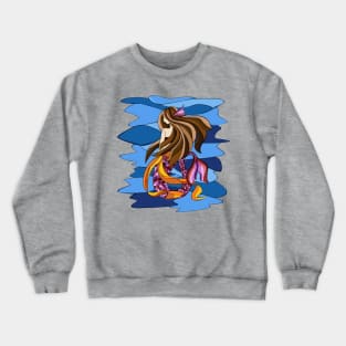 Stained Glass Mermaid Crewneck Sweatshirt